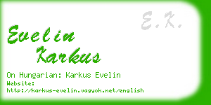 evelin karkus business card